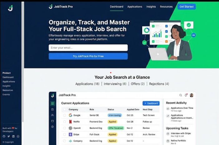 Job Application Tracker dashboard